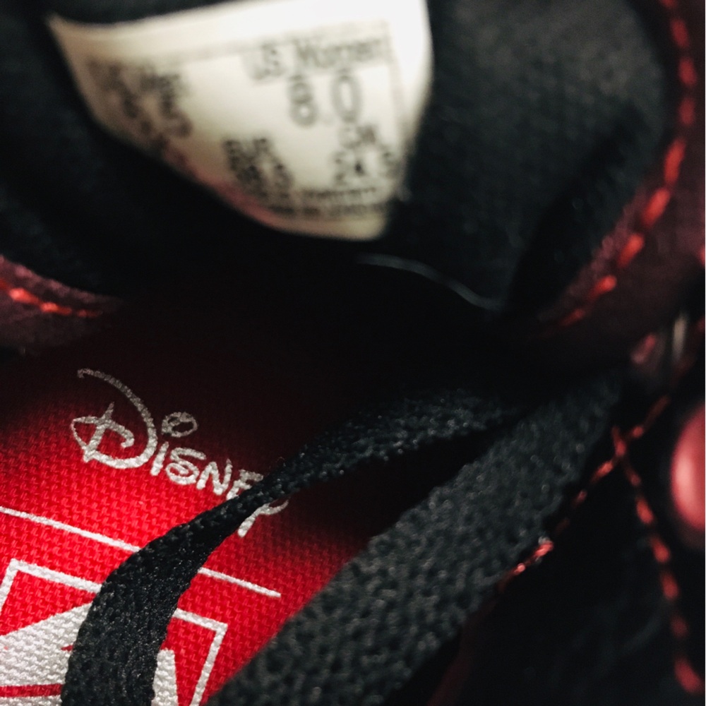 Vans Disney “Magic Mirror On The Wall” Platform Sneakers Size 8 Suede Burgundy - Picture 2 of 15